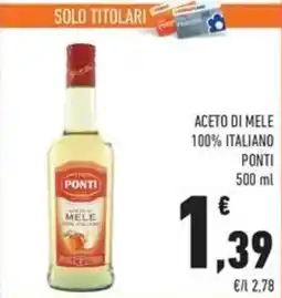 Conad Superstore Aceto di mele 100% italiano Ponti offerta