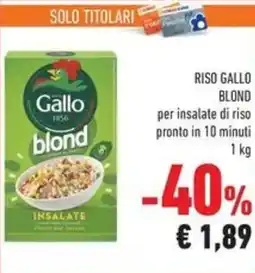 Conad Superstore Riso gallo blond per insalate di riso offerta