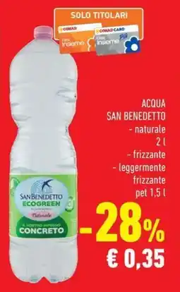 Conad Superstore Acqua san benedetto naturale offerta