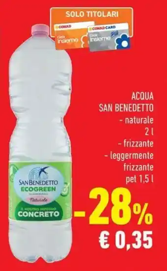 Conad Superstore Acqua san benedetto naturale offerta