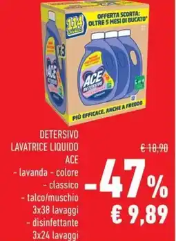 Conad Superstore Detersivo lavatrice liquido Ace offerta