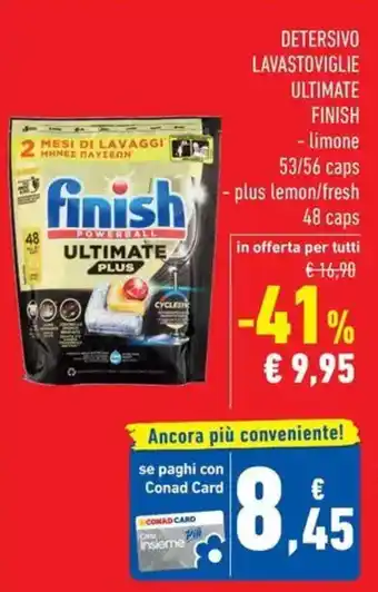 Detersivo lavastoviglie ultimate Finish