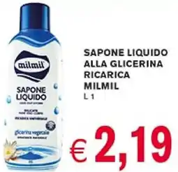 D'Italy Sapone liquido alla glicerina ricarica Milmil offerta