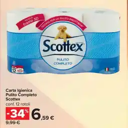 Carrefour Iper Carta Igienica Pulito Completo Scottex offerta