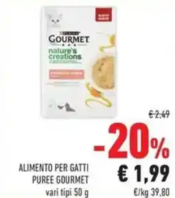 Conad Superstore Alimento per gatti puree gourmet offerta