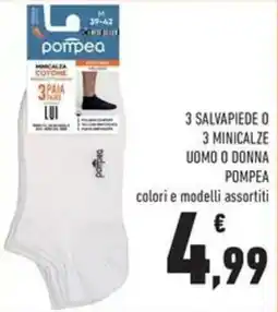 Conad Superstore 3 salvapiede o 3 minicalze uomo o donna Pompea offerta