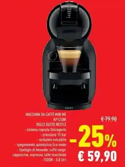 Conad Superstore Macchina da caffè mini me KP123BK dolce gusto nestle offerta