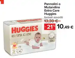 Carrefour Iper Pannolini o Mutandina Extra Care Huggies offerta