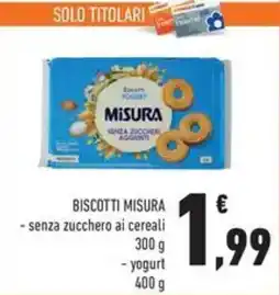 Conad Superstore Biscotti misura senza zucchero ai cereali offerta