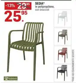 Brico OK SEDIA* in polipropilene, con braccioli offerta