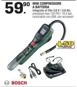 Brico OK MINI COMPRESSIONE A BATTERIA BOSCH offerta
