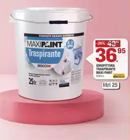 Brico OK IDROPITTURA TRASPIRANTE MAXI PAINT offerta