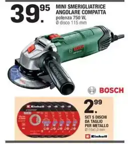 Brico OK MINI SMERIGLIATRICE ANGOLARE COMPATTA BOSCH offerta