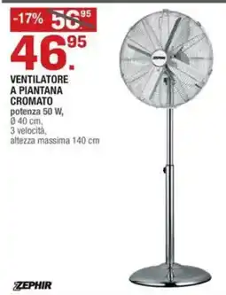 Brico OK VENTILATORE A PIAN TANA CROMATO offerta