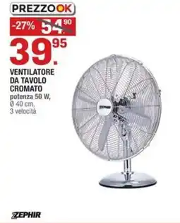 Brico OK VENTILATORE DA TAVOLO CROMATO offerta