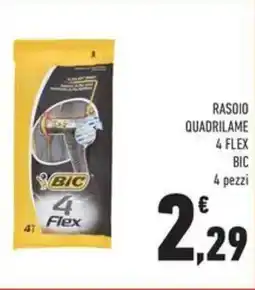 Conad Superstore Rasoio quadrilame 4 flex Bic offerta