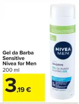 Carrefour Iper Gel da Barba Sensitive Nivea for Men offerta