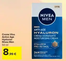 Carrefour Iper Crema Viso Active Age Hyaluron Nivea Men offerta