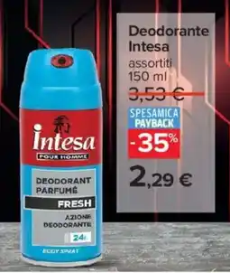 Carrefour Iper Deodorante Intesa offerta