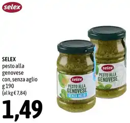 Madis SELEX pesto alla genovese con, senza aglio offerta