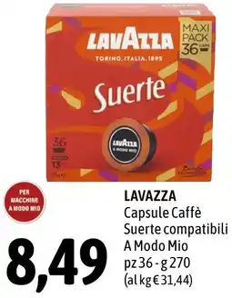 Madis LAVAZZA Capsule Caffè Suerte compatibili A Modo Mio offerta