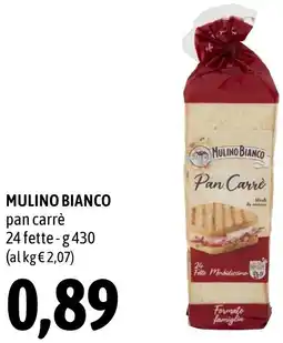 Madis MULINO BIANCO pan carrè offerta