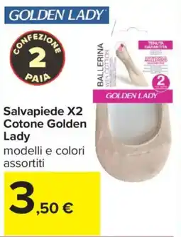 Carrefour Iper Salvapiede X2 Cotone Golden Lady offerta