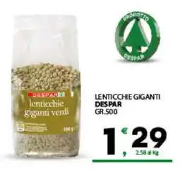 Eurospar Lenticchie giganti DESPAR offerta