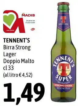 Madis TENNENT'S Birra Strong Lager Doppio Malto offerta