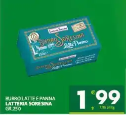 Eurospar BURRO LATTE E PANNA offerta