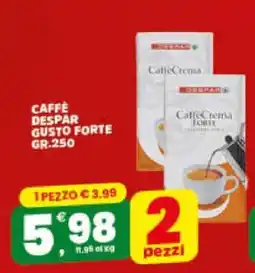 Eurospar CAFFÈ DESPAR GUSTO FORTE GR.250 offerta