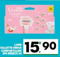 Eurospar LAME GILLETTE VENUS COMFORTGLIDE SPA BREEZE X6 offerta
