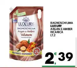 Eurospar BAGNOSCHIUMA LUXURY ARGAN E AMBER RICARICA LT.2 offerta
