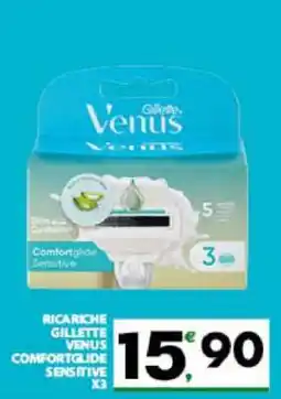 Eurospar RICARICHE GILLETTE VENUS COMFORTGLIDE SENSITIVE X3 offerta