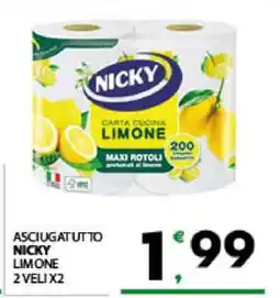 Eurospar ASCIUGATUTTO NICKY LIMONE offerta
