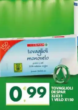 Eurospar TOVAGLIOLI DESPAR offerta
