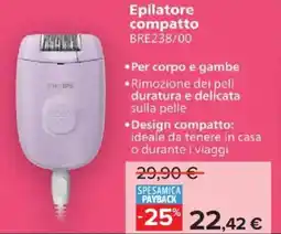 Carrefour Iper PHILIPS Epilatore compatto BRE238/00 offerta