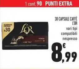 Conad Superstore 30 capsule caffè L'or offerta
