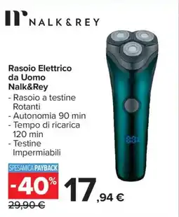 Carrefour Iper Rasoio Elettrico da Uomo Nalk&Rey offerta