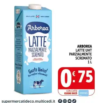 Arborea Latte Parzialmente Scremato