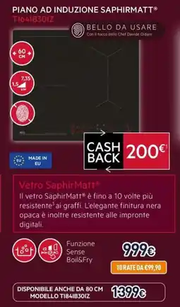 Unieuro Aeg piano ad induzione saphirmatt TI64IB30IZ offerta
