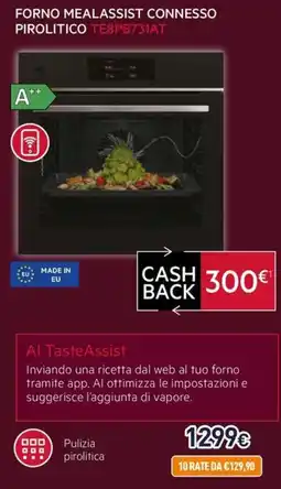 Unieuro Aeg Forno Mealassist Connesso Pirolitico TE8PB731AT offerta