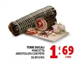 Deco Supermercati Terre ducali pancetta arrotonata con pepe offerta
