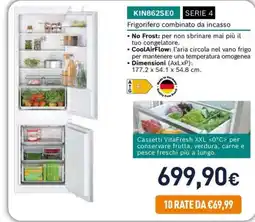 Unieuro Frigorifero combinato da incasso KIN862SE0 SERIE 4 offerta