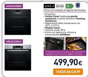 Unieuro Forno con impulsi di vapore da incasso offerta
