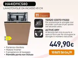 Unieuro Lavastoviglie da incasso 45 CM offerta