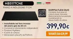 Unieuro HB5177CNE PIANO A INDUZIONE 77 CM offerta