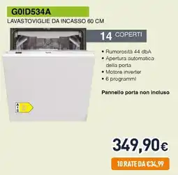 Unieuro Lavastoviglie da incasso 60 CM offerta