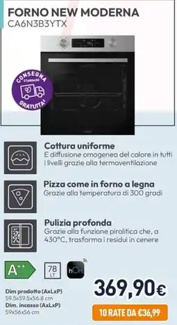 Unieuro FORNO NEW MODERNA CA6N3B3YTX offerta