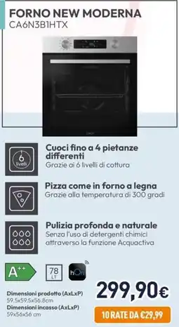 Unieuro FORNO NEW MODERNA CA6N3B1HTX offerta